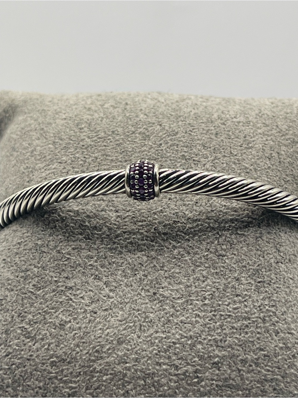 David Yurman 5mm Cable Classics Bracelet with Pink Diamonds - Picture 10 of 10